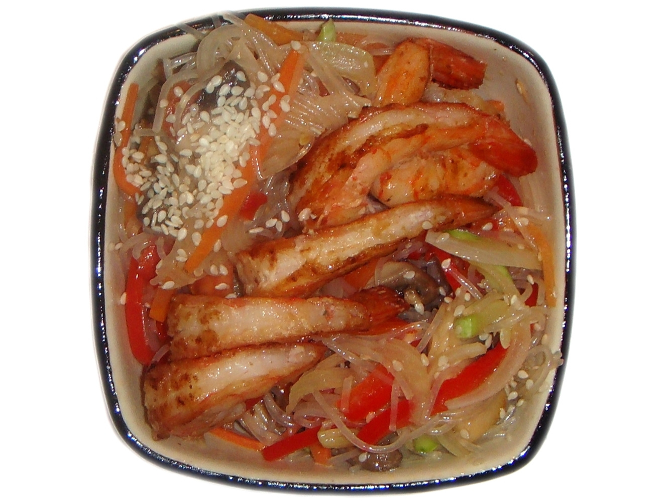 Фунчоза с креветками