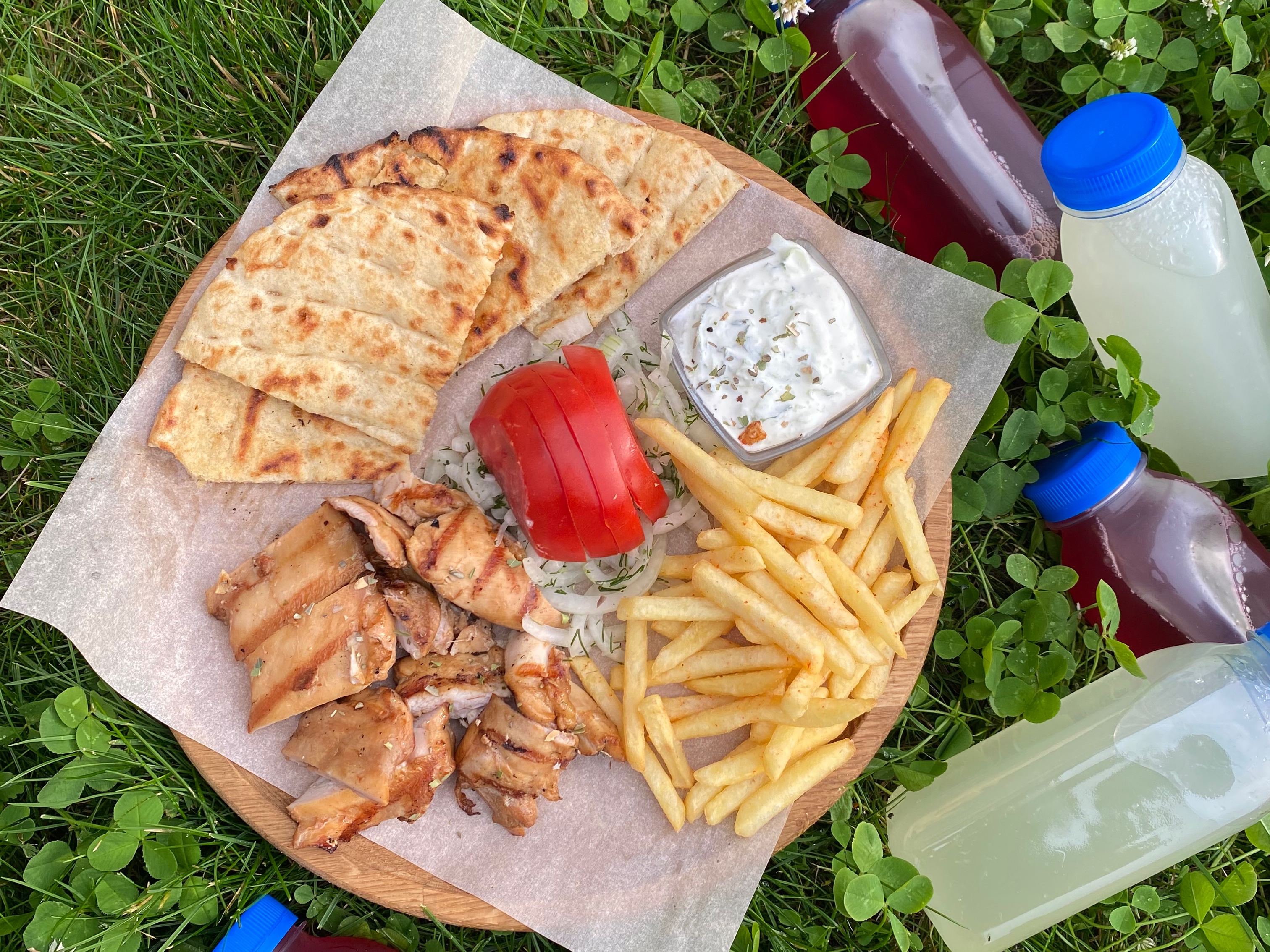 Открытый гирос курица