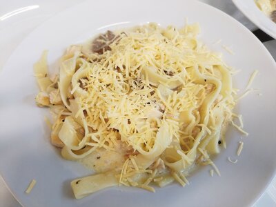 Паста с курицей и грибами от бабули