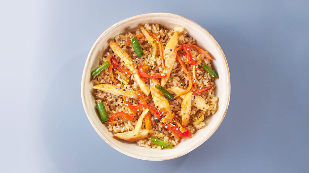 Рис с курицей и овощами