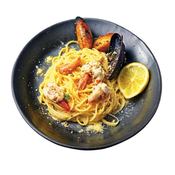 Карбонара с креветкой