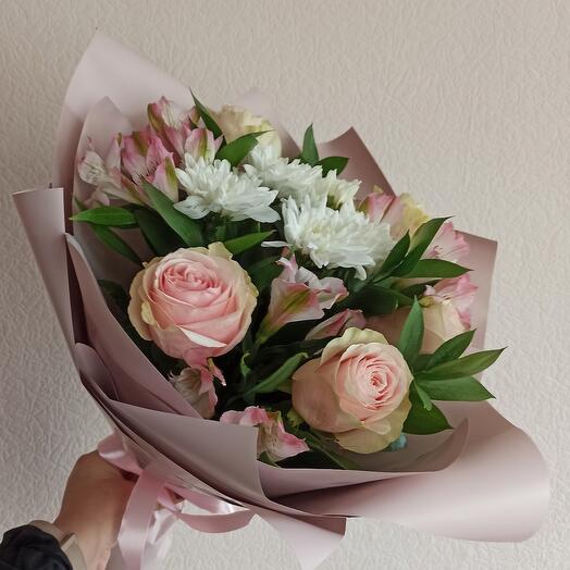 Букет "Меренга" с розами
