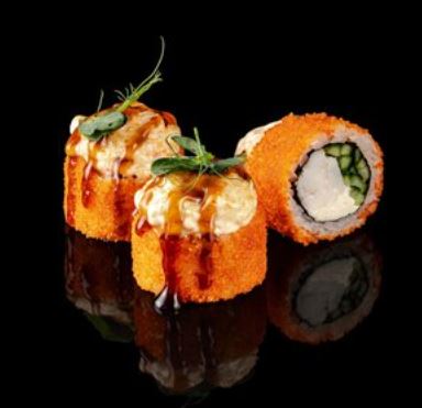 Запеченный с креветкой и крабом