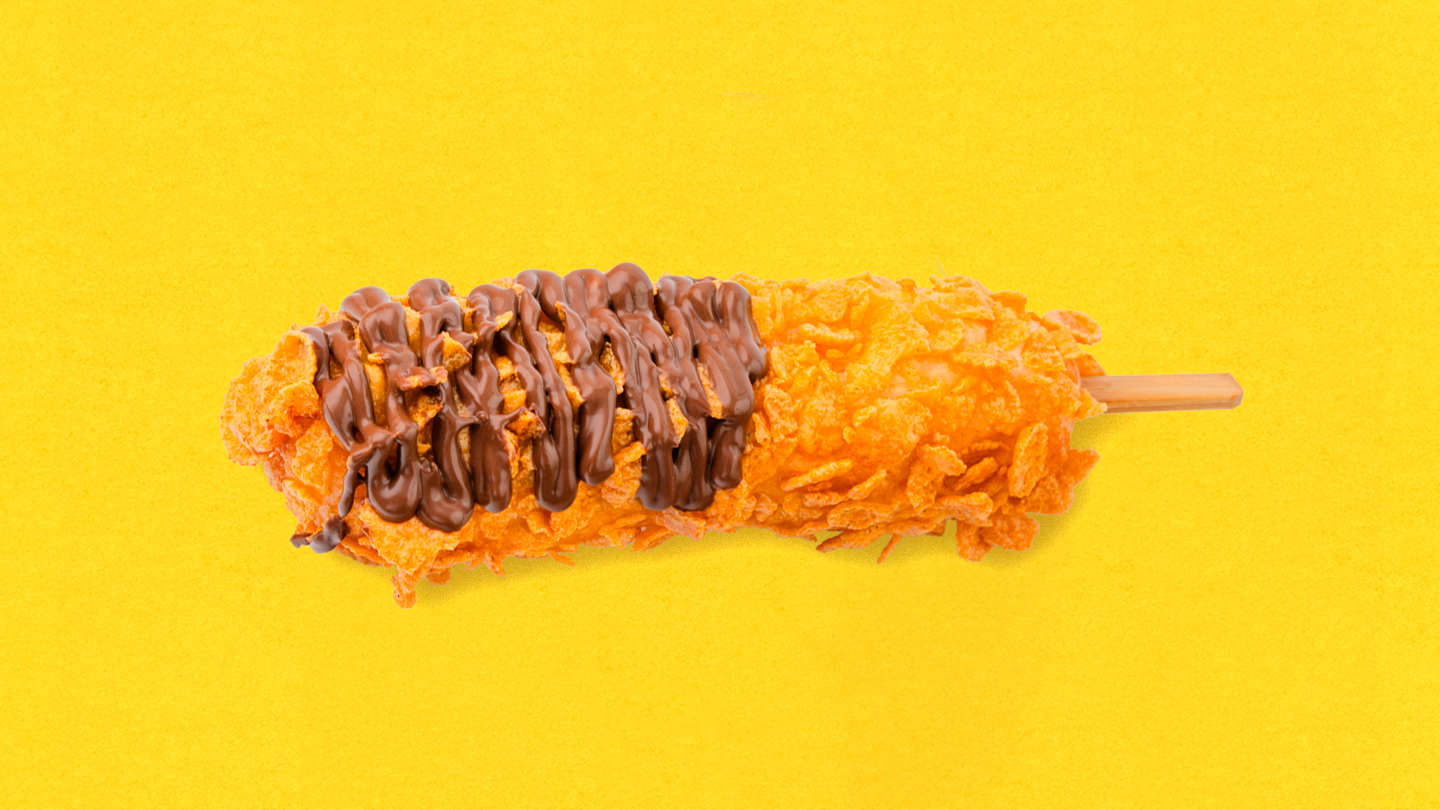 Корн-дог с нутеллой