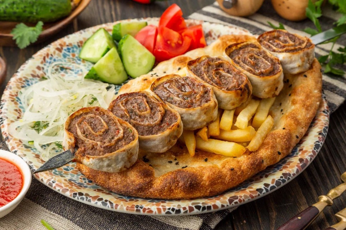 Шашлык рулет с лавашом
