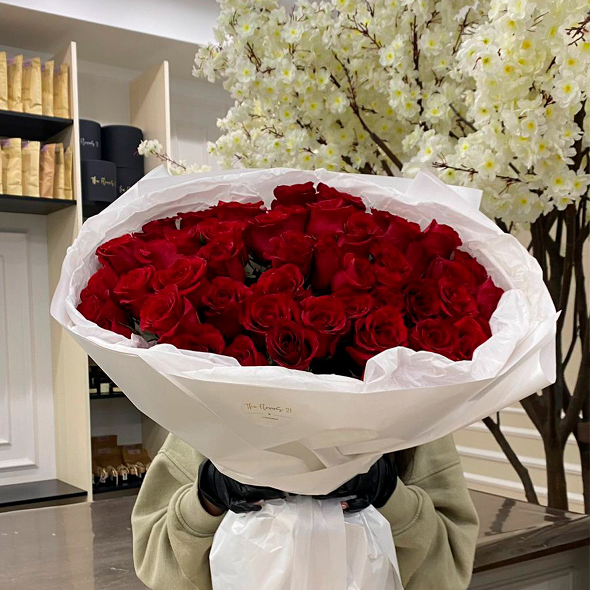 51 Роза Голландия 60 см (предзаказ)