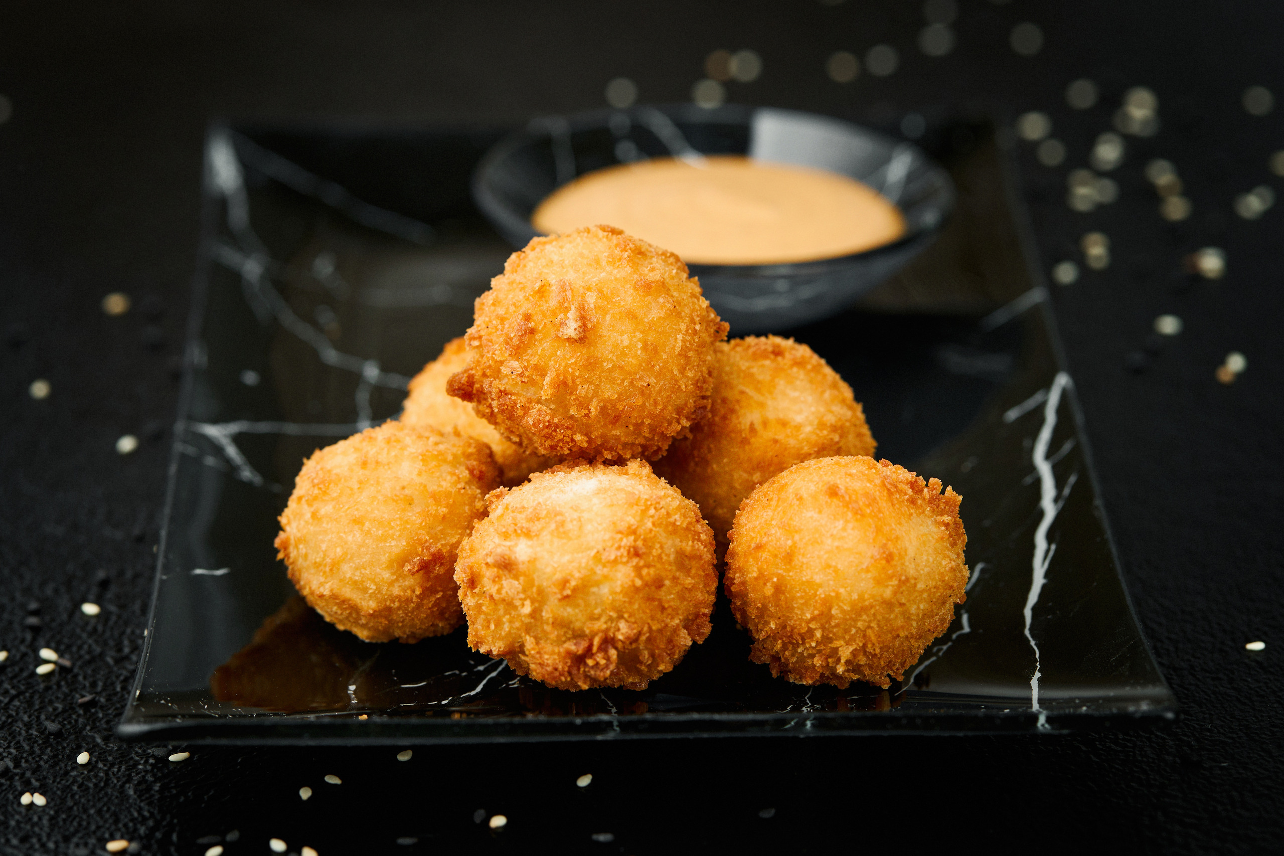 Сырные шарики с креветкой