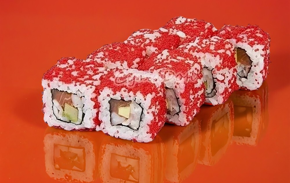 Ролл Калифорния с лoсосем