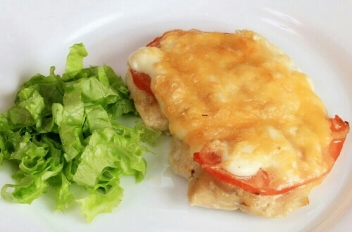 Куриная отбивная под сыром