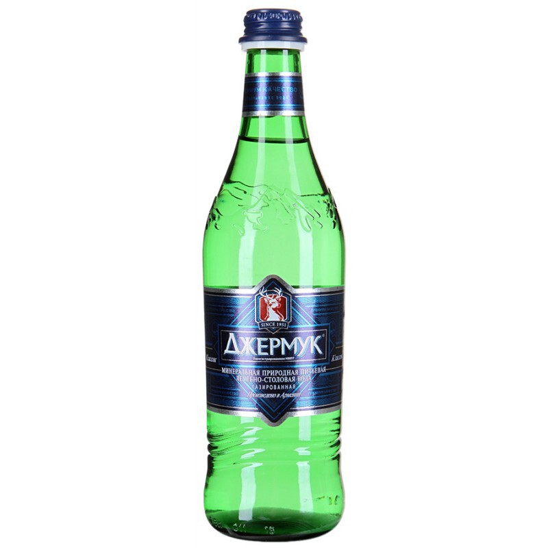 Вода минеральная ДЖЕРМУК  газ. СТЕКЛО