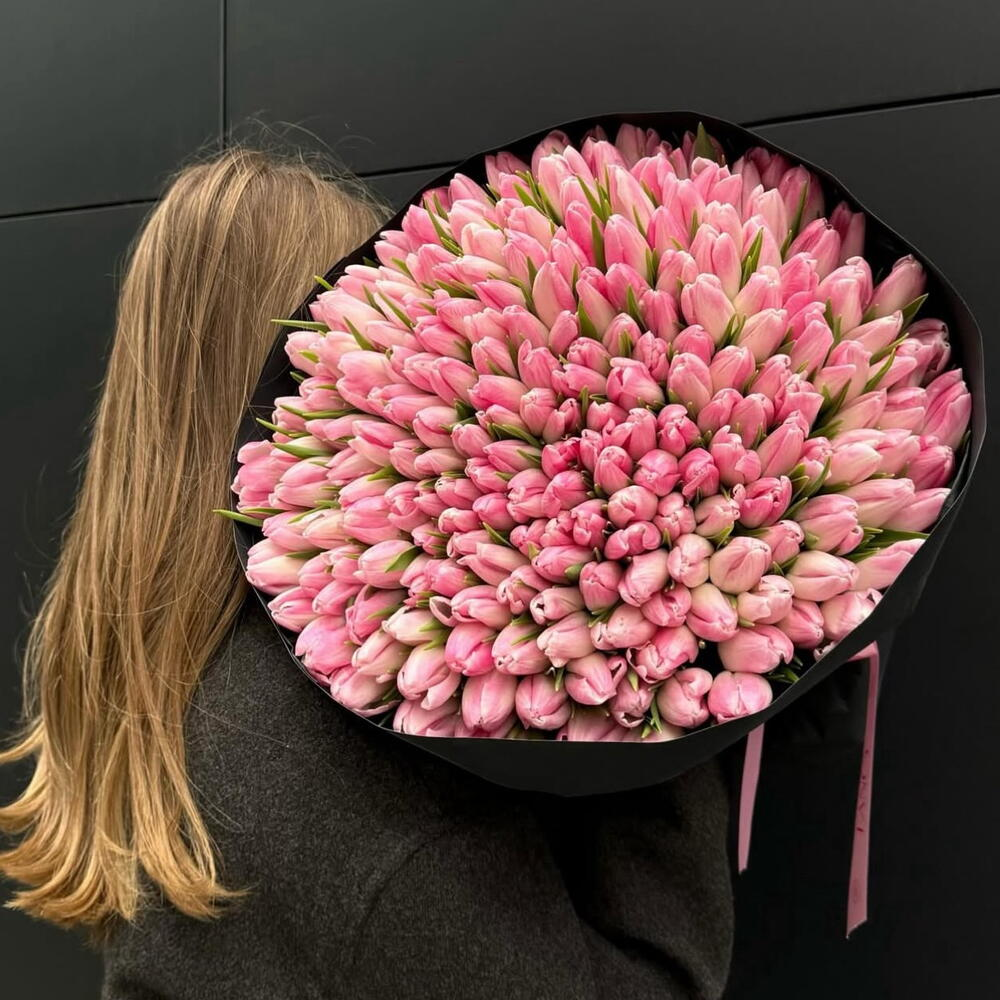 101 тюльпан доставка цветов тюльпанов