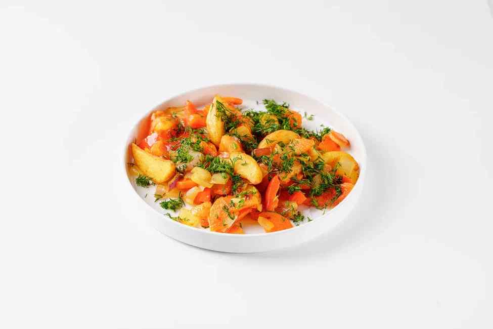 Жаркое с овощами и шампиньонами