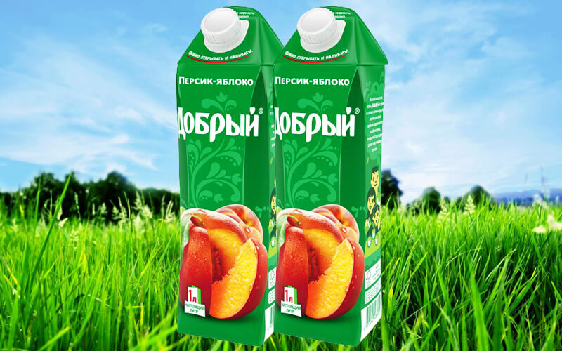Сок «Добрый» персиковый 1 л