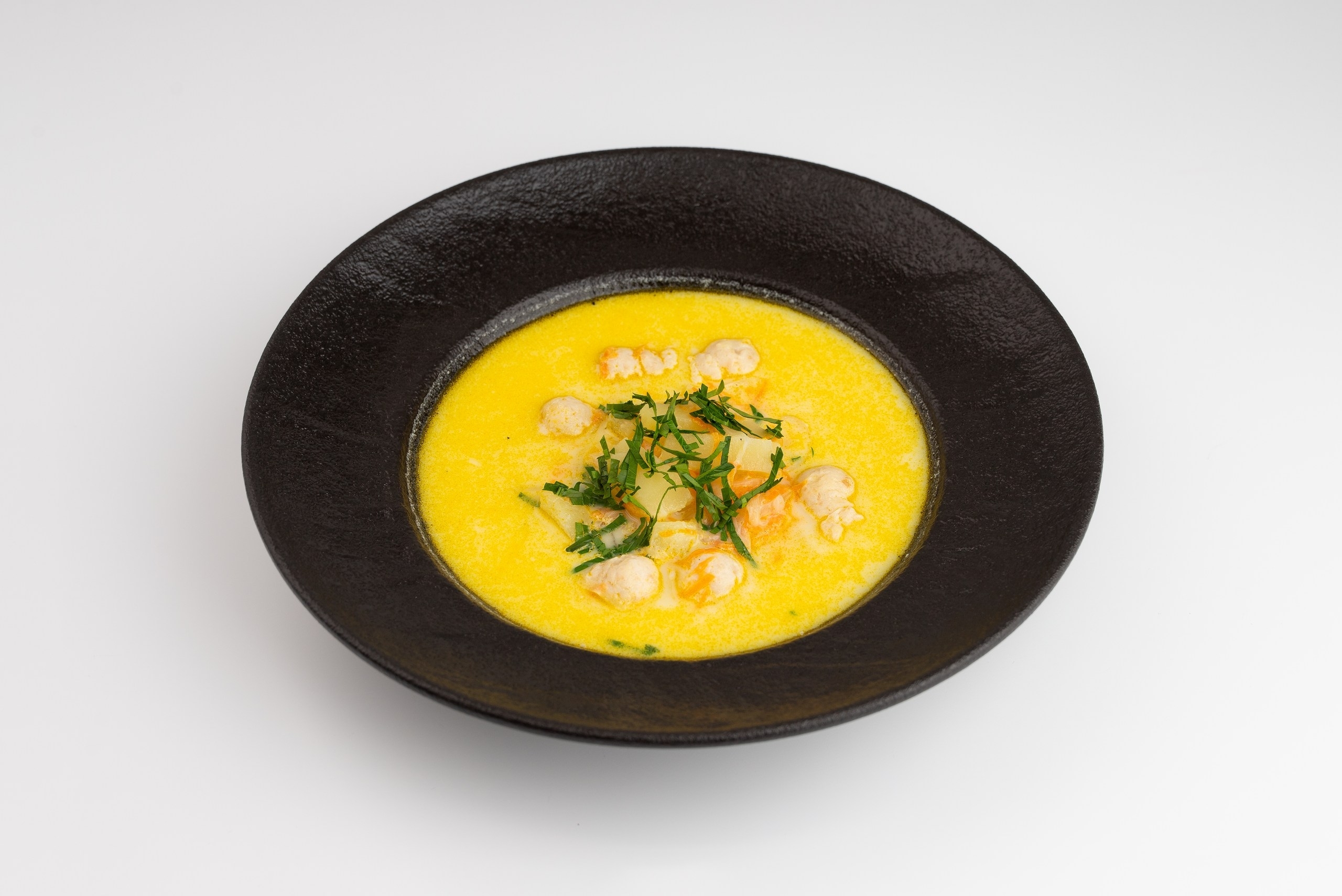 Сливочный суп с фрикадельками