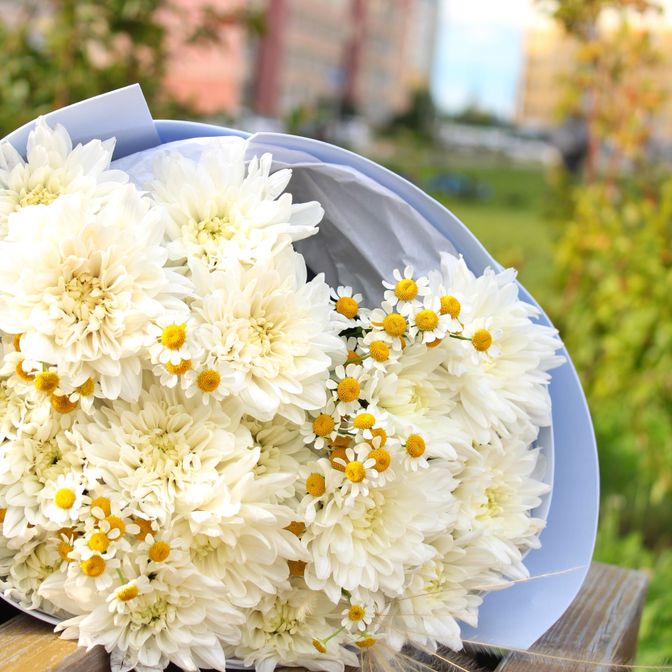 Букет из хризантем "Искренность"