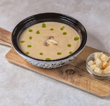 Грибной крем-суп с гренками