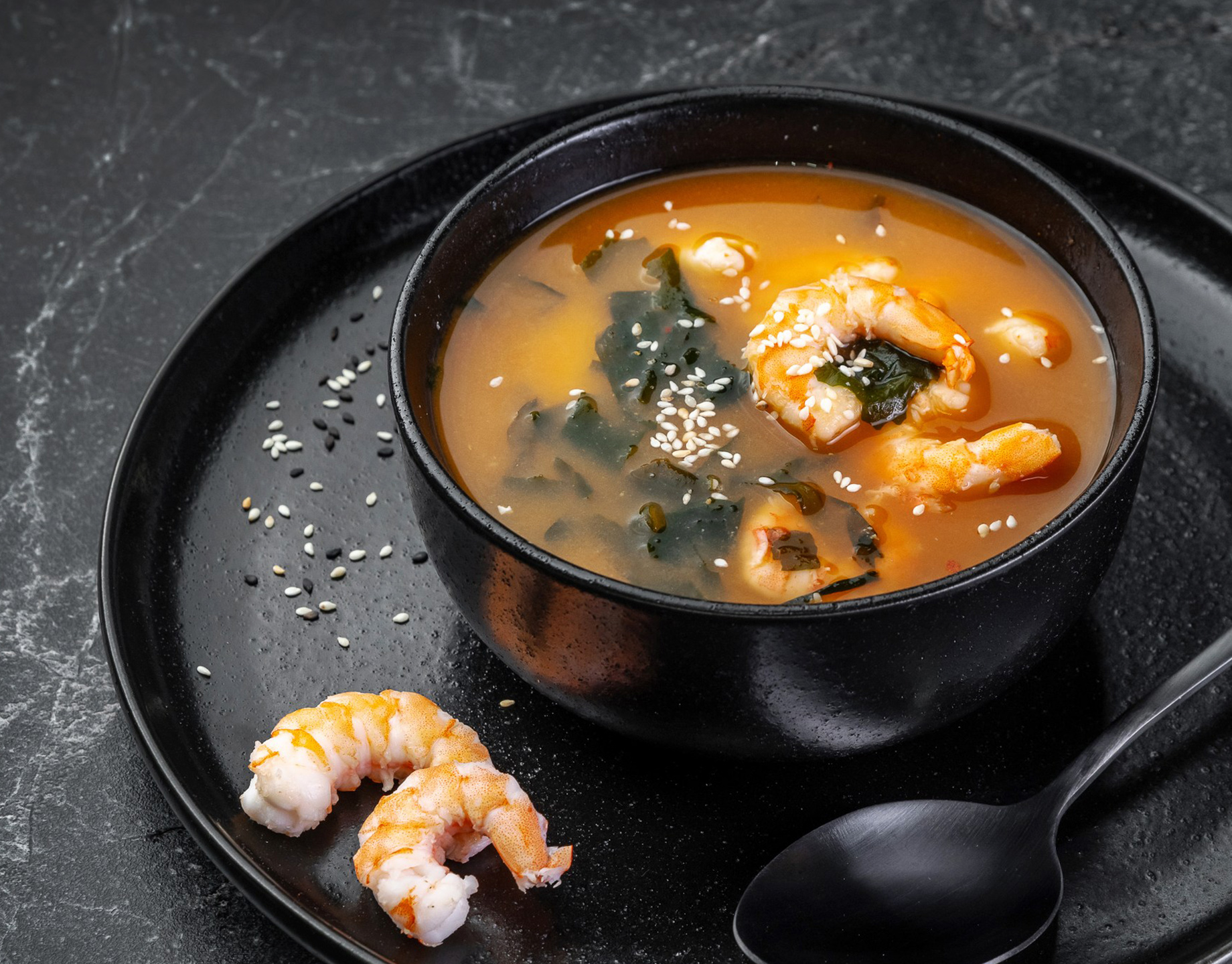 Кимчи суп с креветками