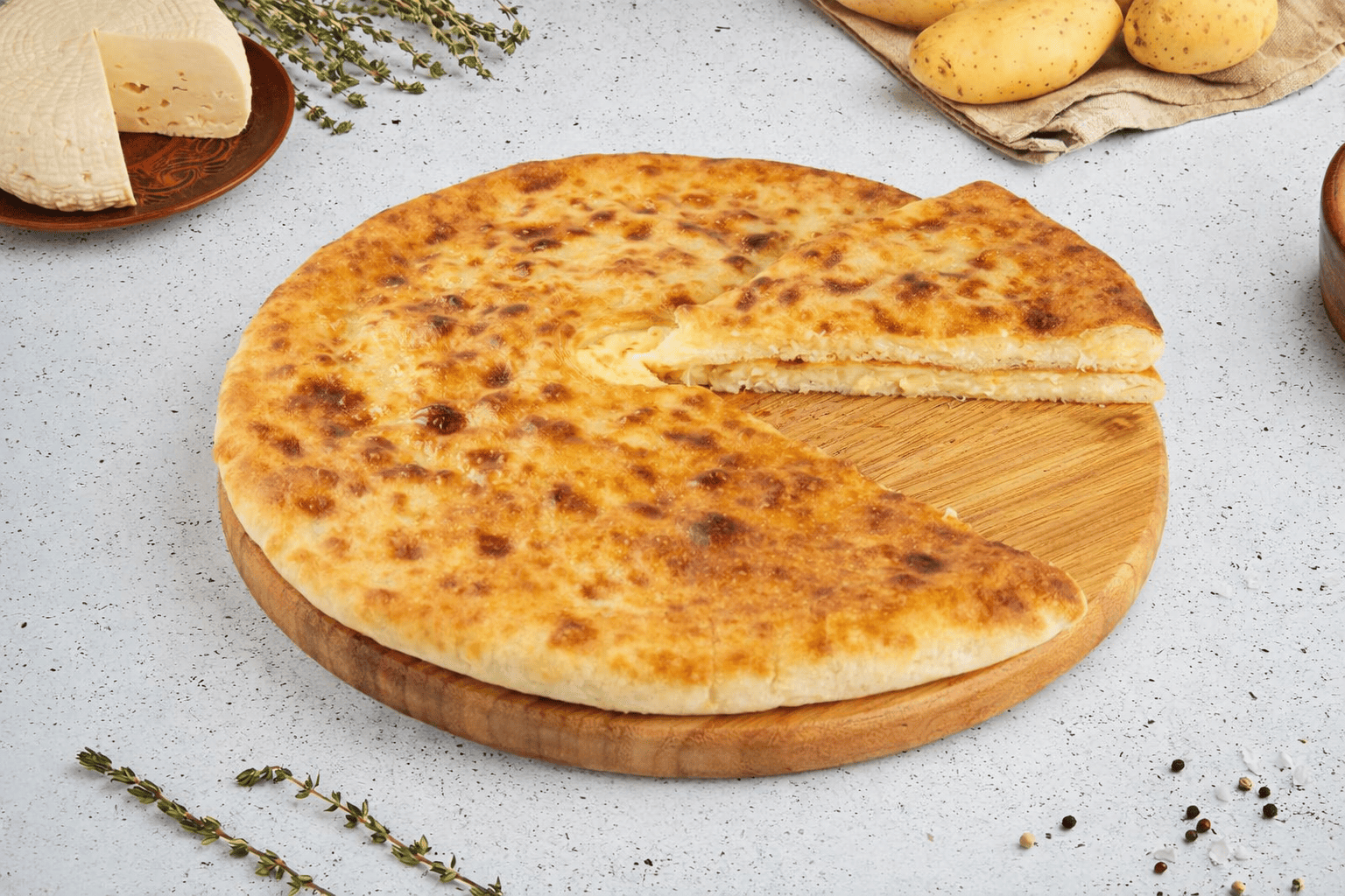 Осет.пирог с карт.+сыр.Картофджын 0.5кг