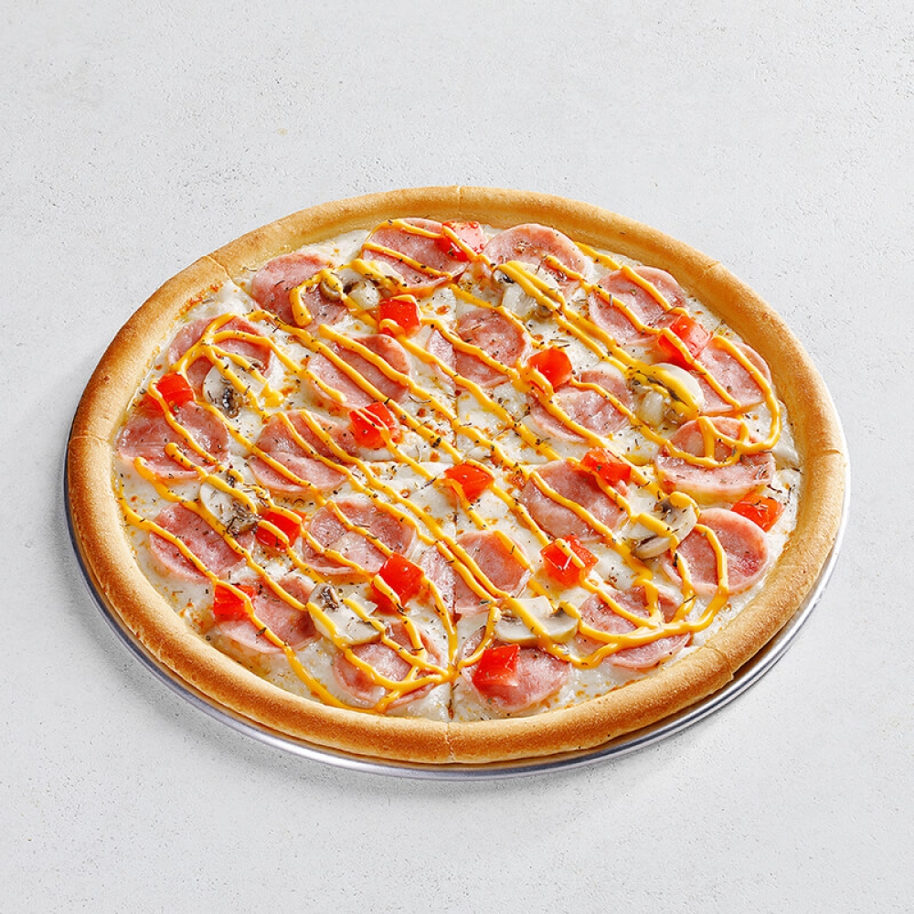 Ветчина и грибы на соусе пармеджано