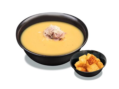 Гороховый суп-пюре с беконом