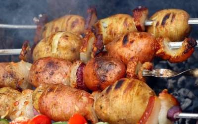 Картофель с курдюком в тандыре