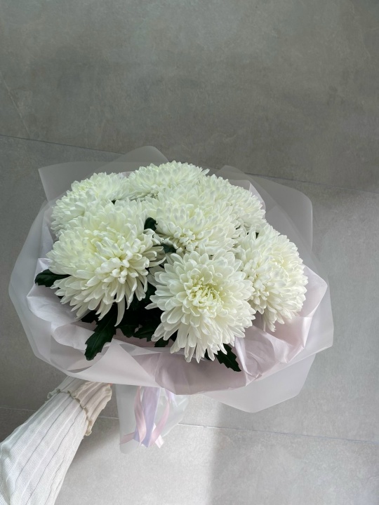 Букет из 7 крупных хризантем