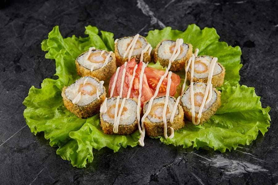 Цезарь темпура с креветкой