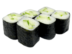 Мини роллы с огурцом