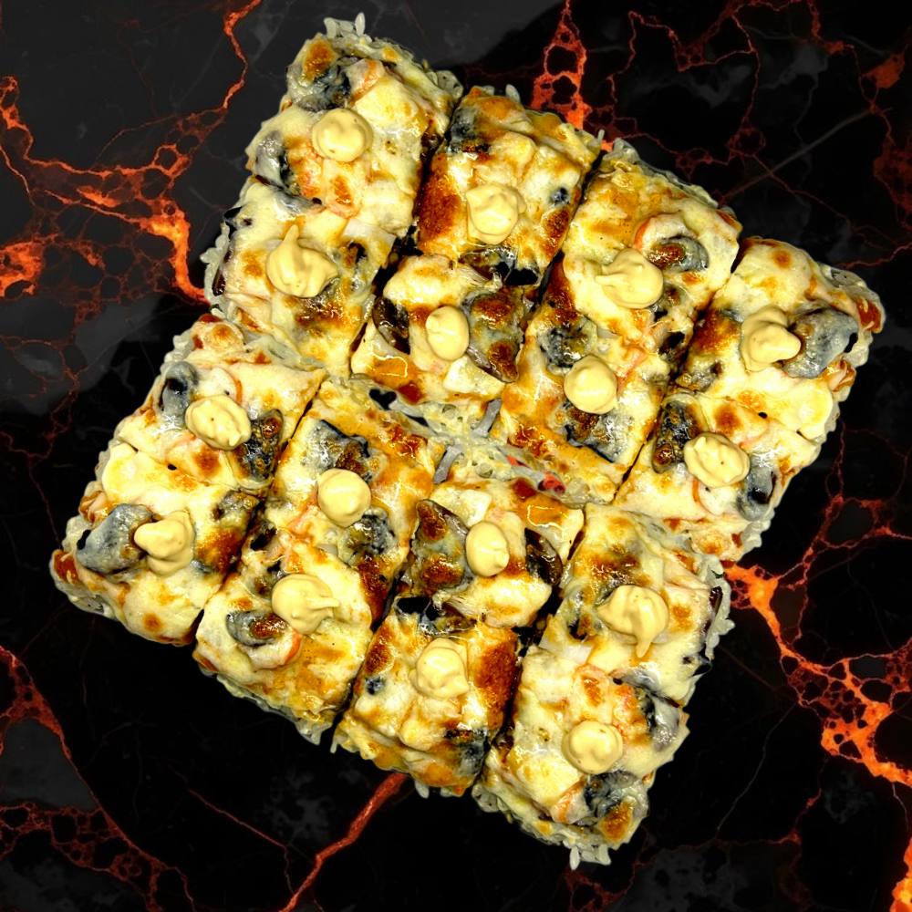 С КАЛЬМАРОМ, ТИГРОВОЙ КРЕВЕТКОЙ И ШАМПИНЬОНАМИ