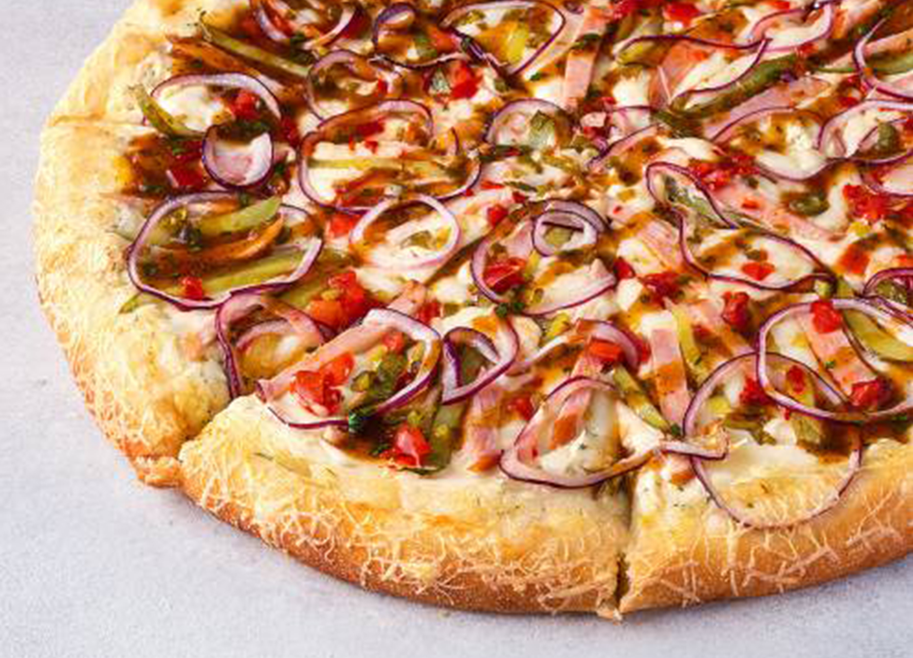 Пицца Фермерская 40 см на толстом с сыром