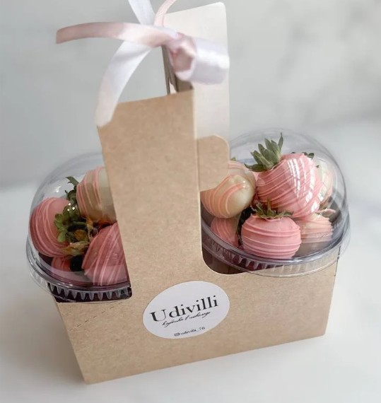 Клубника в шоколаде  набор стаканчиков "Прикосновение"  