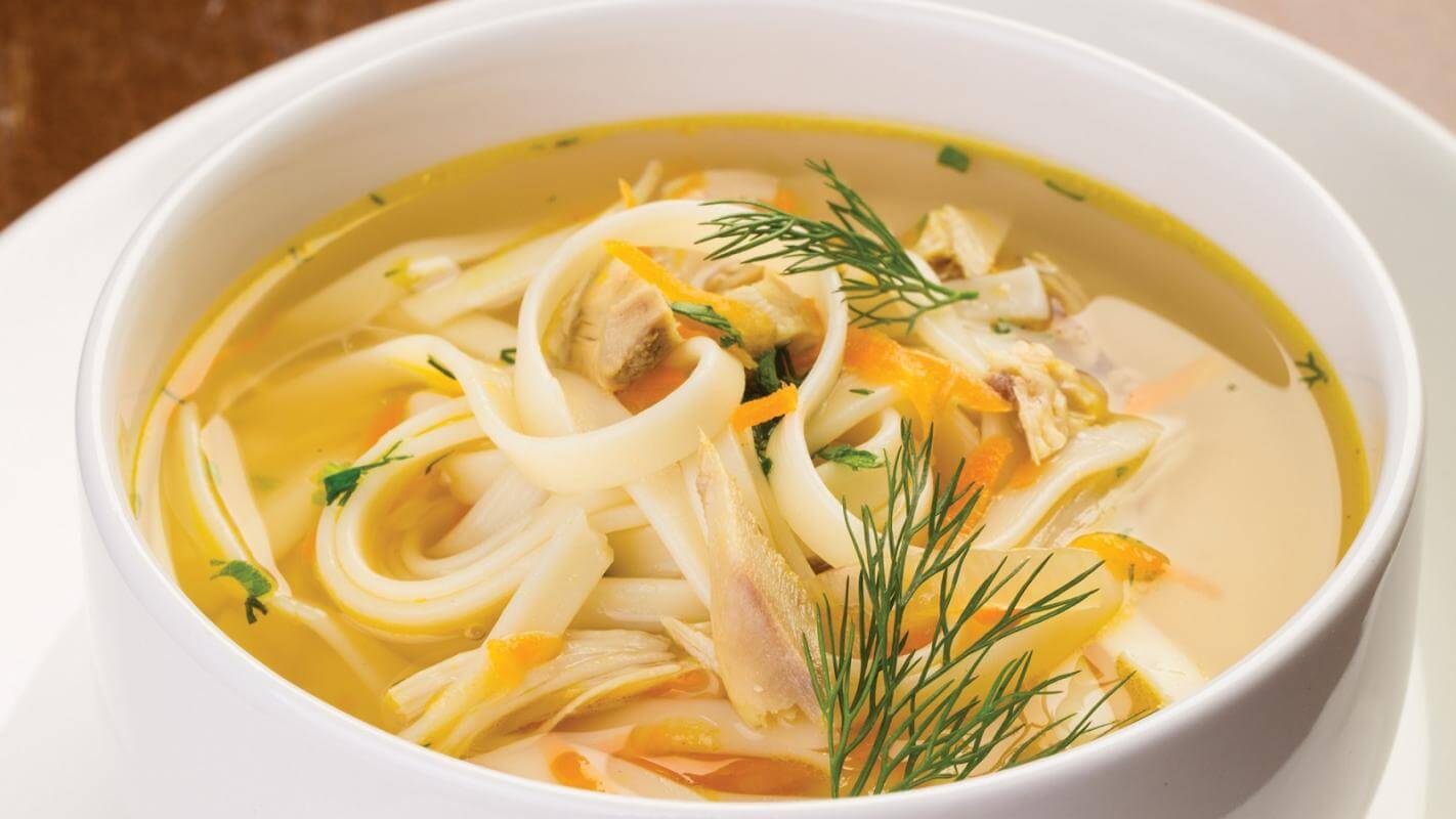 Суп куриный с лапшой