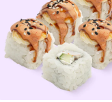 Запечённый с креветкой и угрём