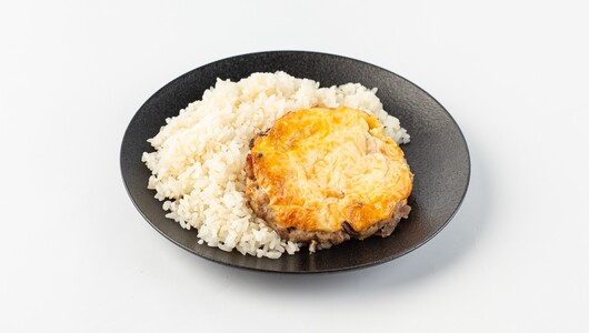 Мясо по-французски (свинина) с рисом