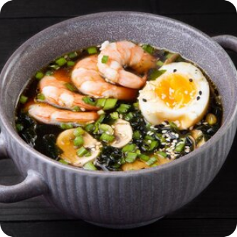 Рамен с креветками