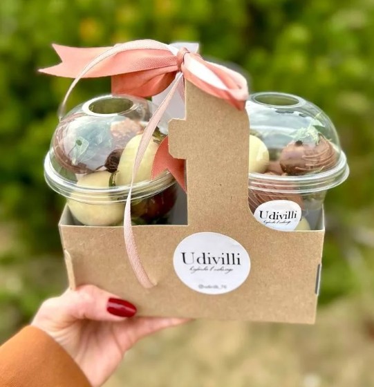  Клубника в шоколаде  набор стаканчиков "Монтера" 