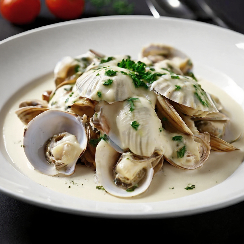 Вонголе в сливочно-чесночном соусе(10-14шт/210гр)