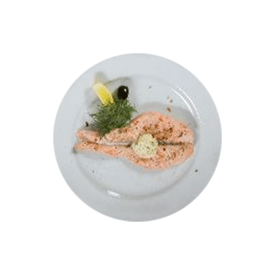 Семга на пару с зеленым маслом