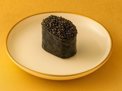 Гункан с черной икрой