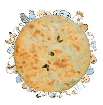 Пирог с курицей и грибами