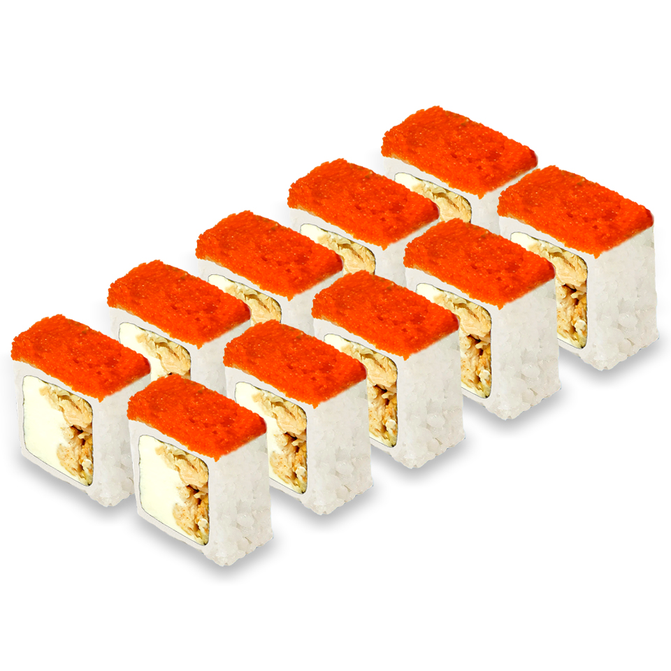 Кранч лосось тобико