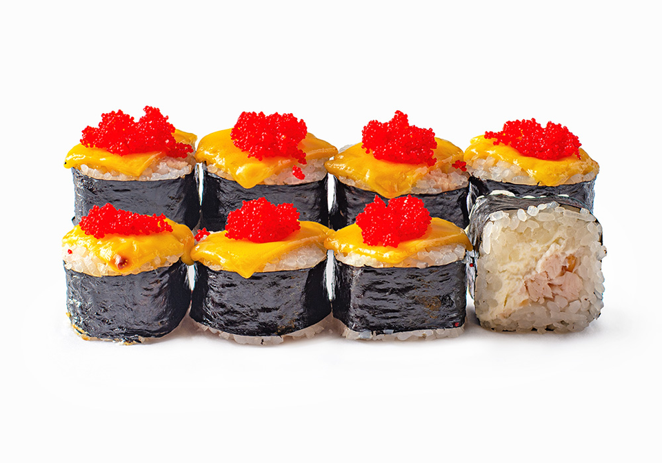 Запеченный ролл с курицей