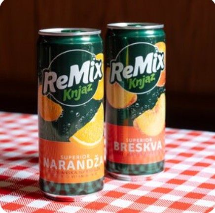 Лимонад ReMix с натуральным соком Персик