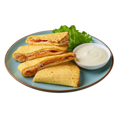 Кесадия с семгой