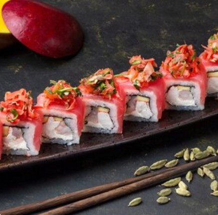 Туна эби с тигровыми креветками