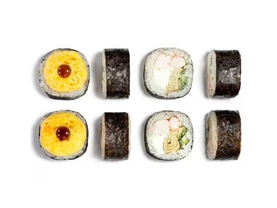 Запечённый ролл Мидори с креветкой