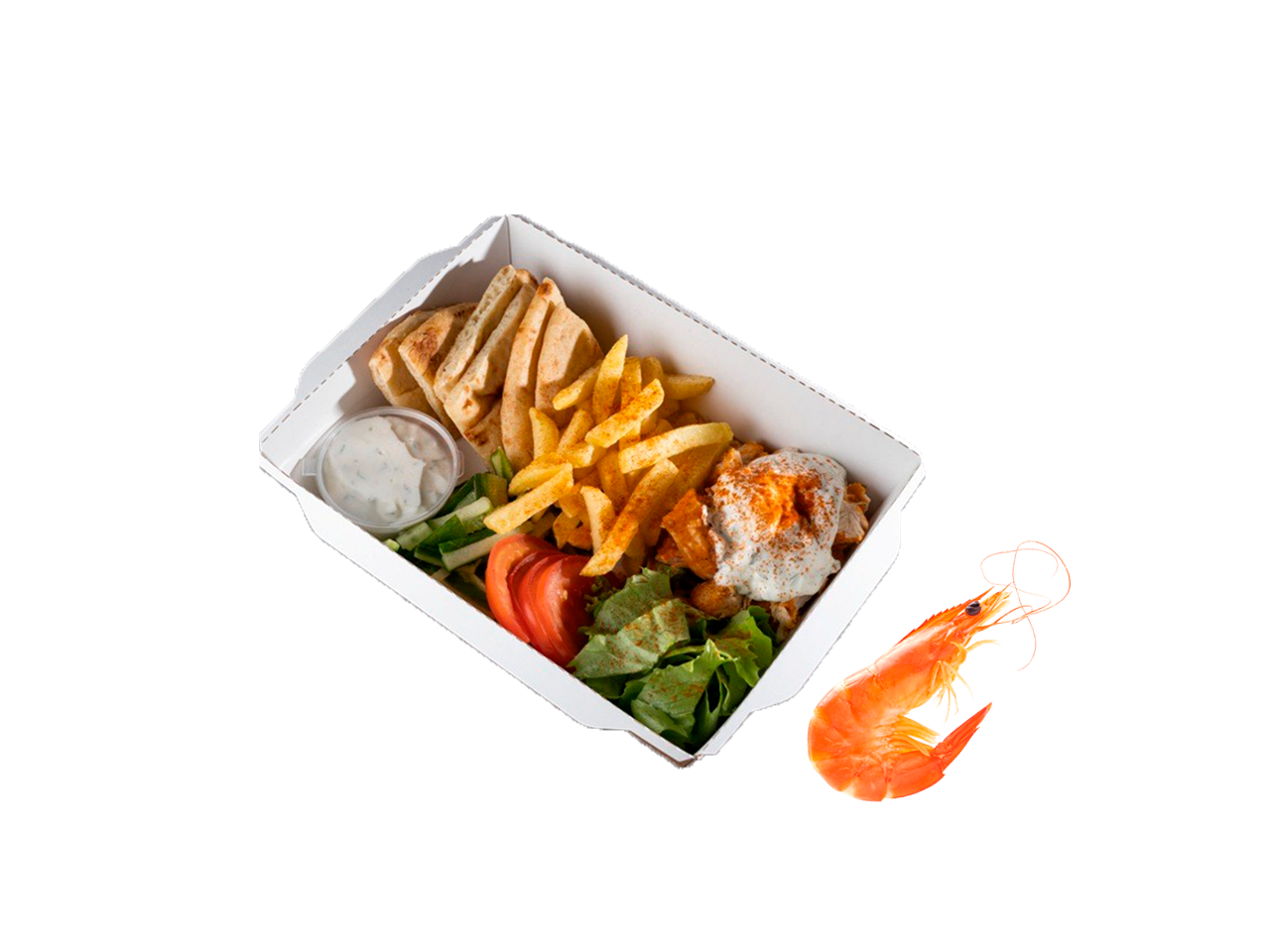 Гирос с креветками (ланч-бокс)