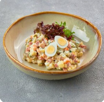 Оливье с брискетом