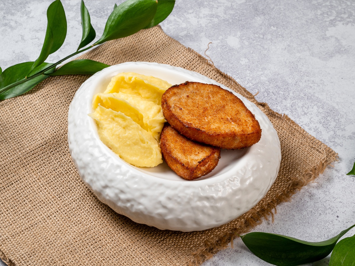 Куриные котлеты с пюре