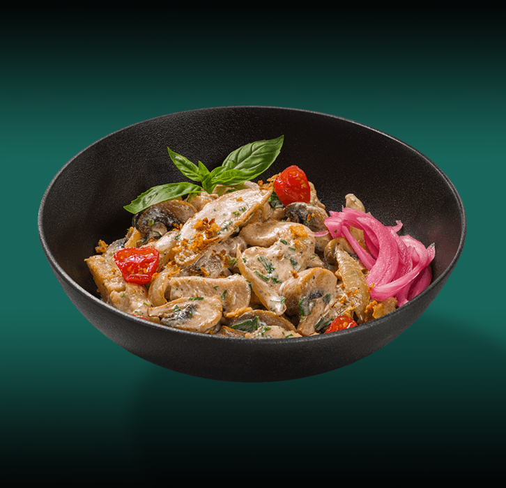 Цыпленок с картофелем и грибами